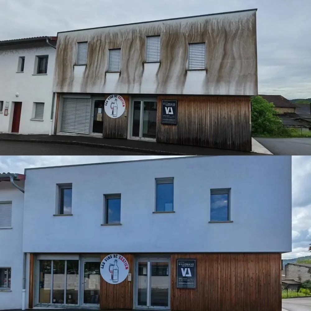 Facade encrassee avant nettoyage Hossegor